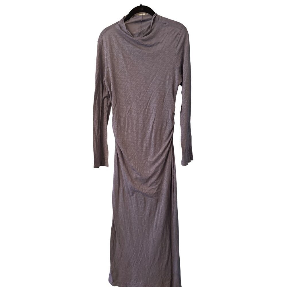 NWT Stateside‎ Long Sleeve Grey Maxi Dress Side Rouching Size M